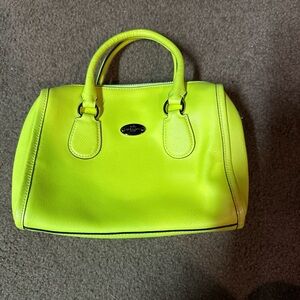 Coach Bright Yellow Handbag